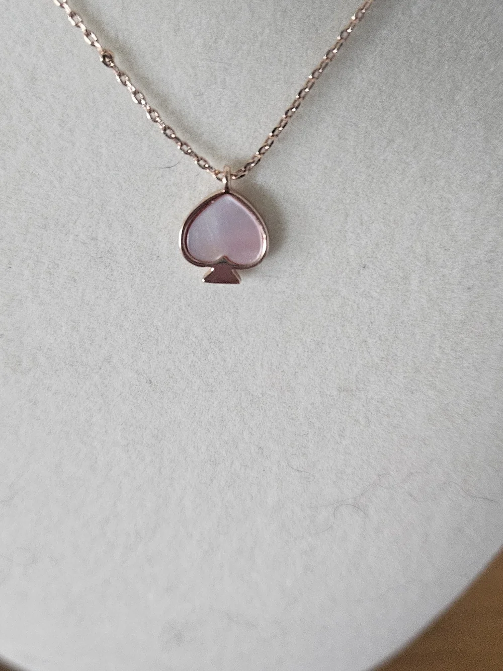 kate spade Rose Gold Necklace with Pink Spade Pendant